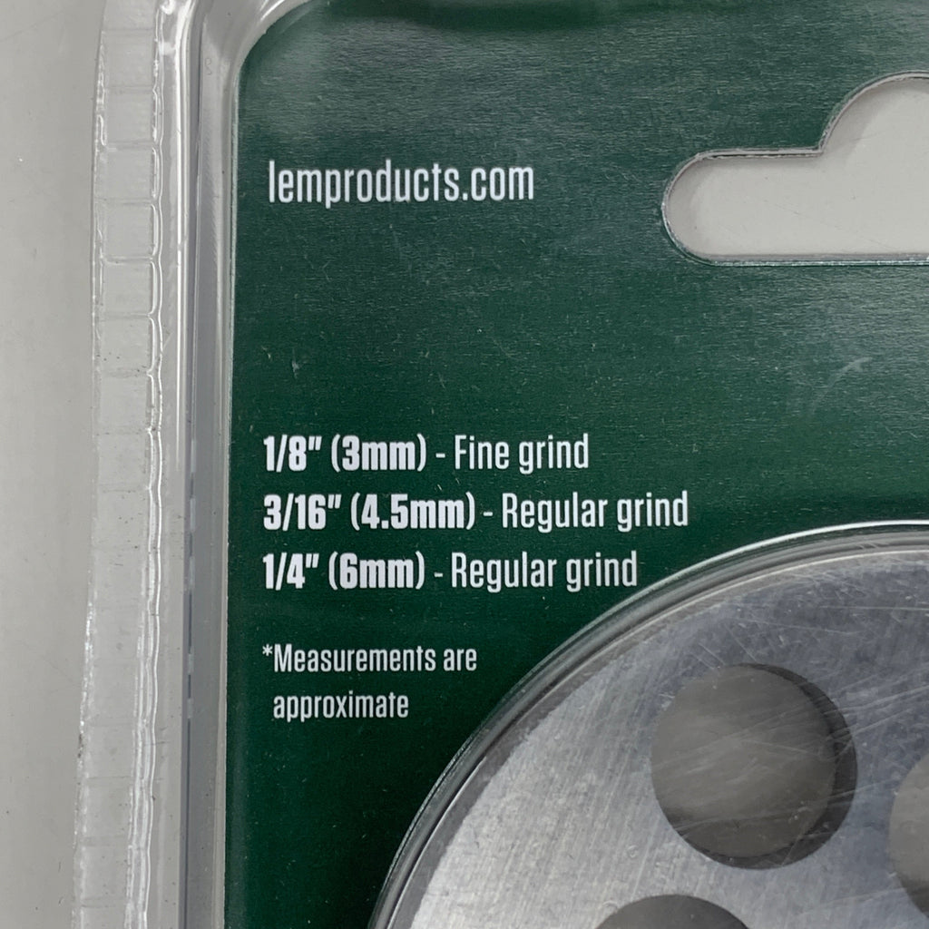 LEM Grinder Plate 12mm #12 (1/2") 2-3/4" Plate Diameter Stainless Steel 476SS