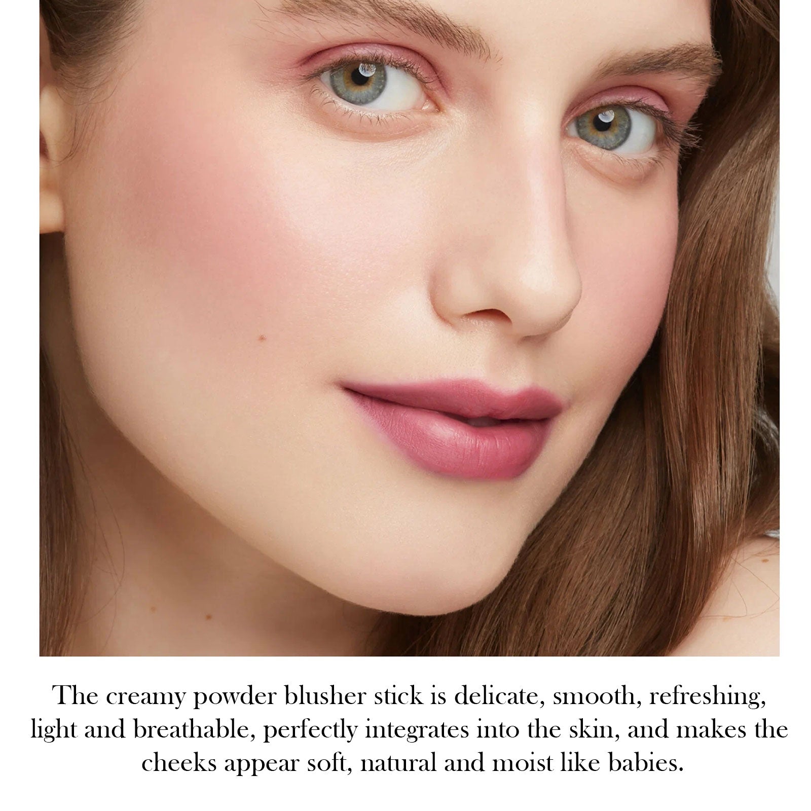 Blush Stick Lightweight Natural Nude Makeup Brightening And Contorting Three-Dimensional Highlight Delicate Waterproof Multi-Functional Blush Stick