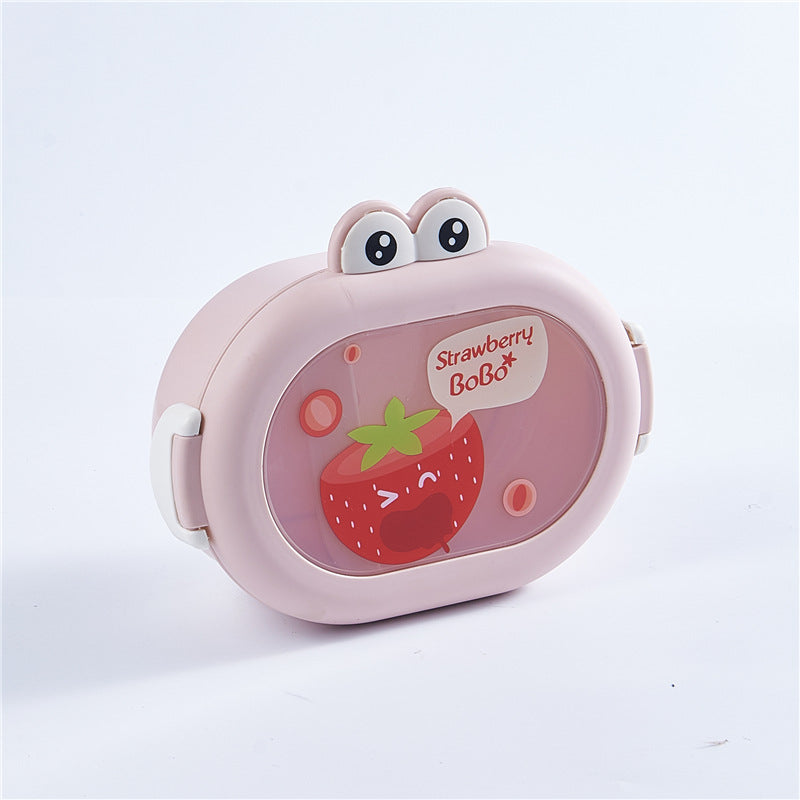 Cute little frog portable microwaveable lunch box with compartments fruit box lunch box