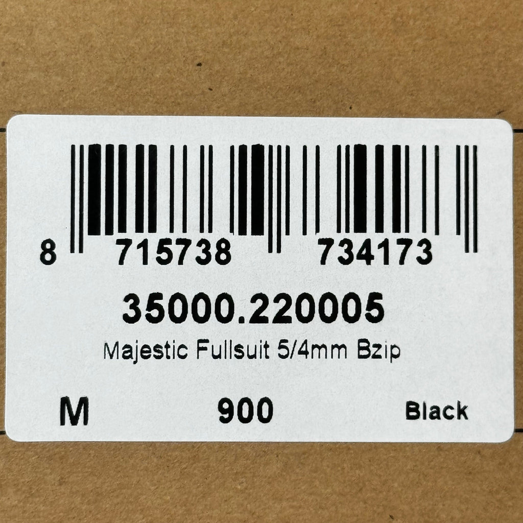 MYSTIC Majestic 2022 Fullsuit Back-zip Knitflex+ 5/4mm Sz M Black 35000.220005