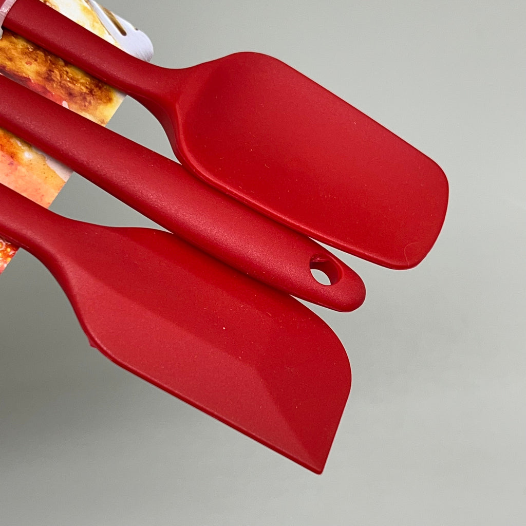 EPOCA Cooking Light Silicone Spoonula, Spatula & Basting Brush Red 3pc CLR00K020