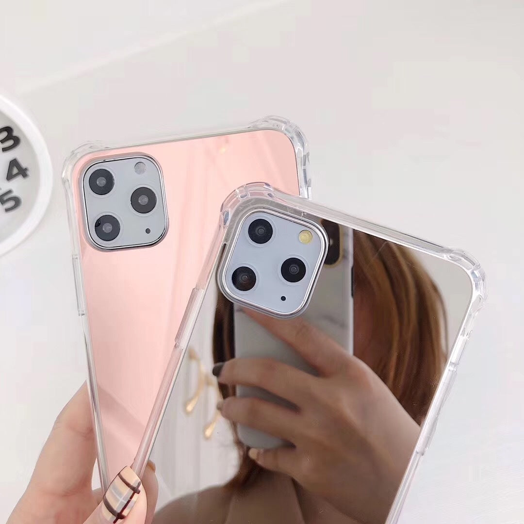Gasbag Drop Proof Mirror Case for iphone XR XS MAX 13 14 Plus  Airbag Soft TPU Phone Cover