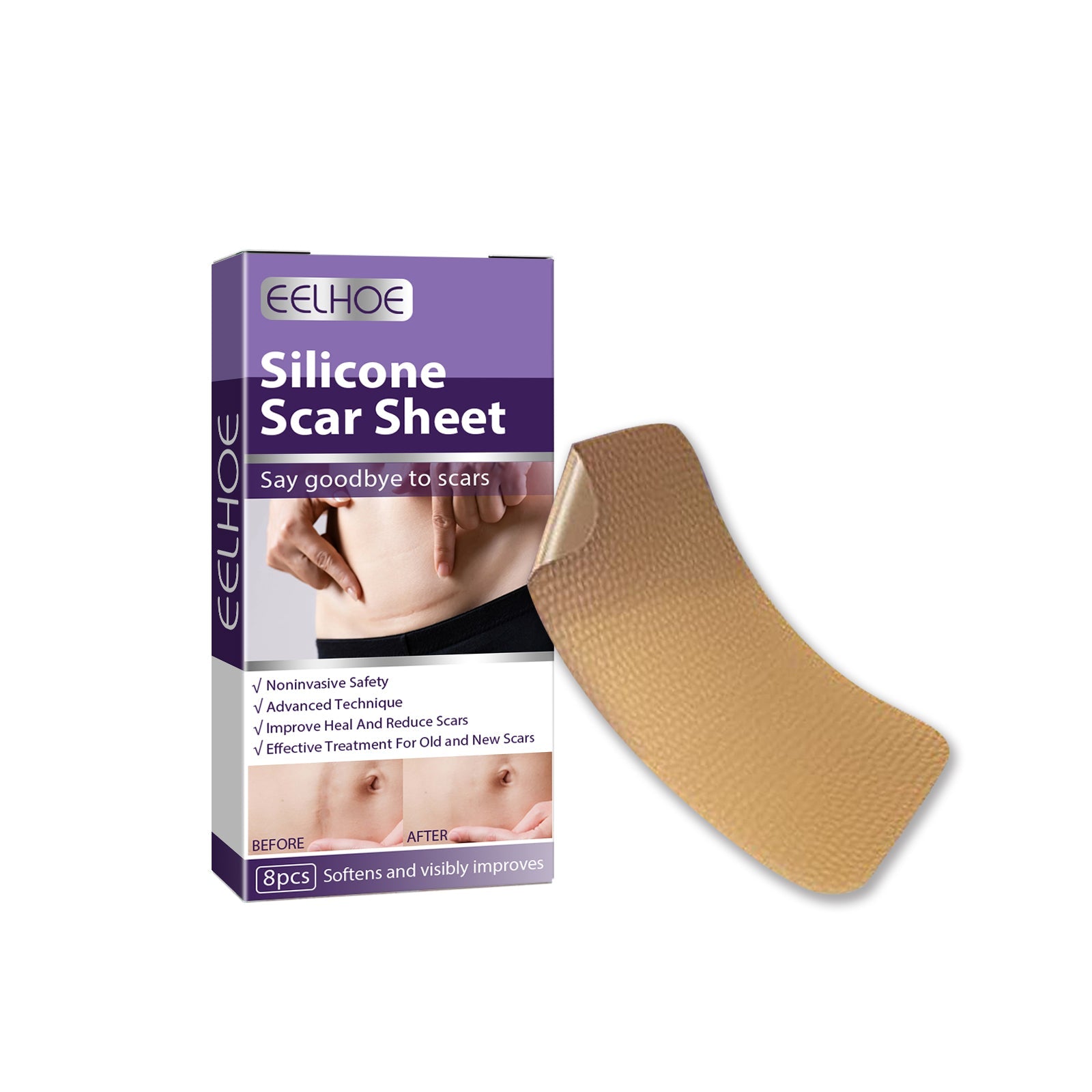 Silicone Scar Patch, Reduces Stretch Marks And Hyperplasia Of Caesarean Section Scars Silicone Patch