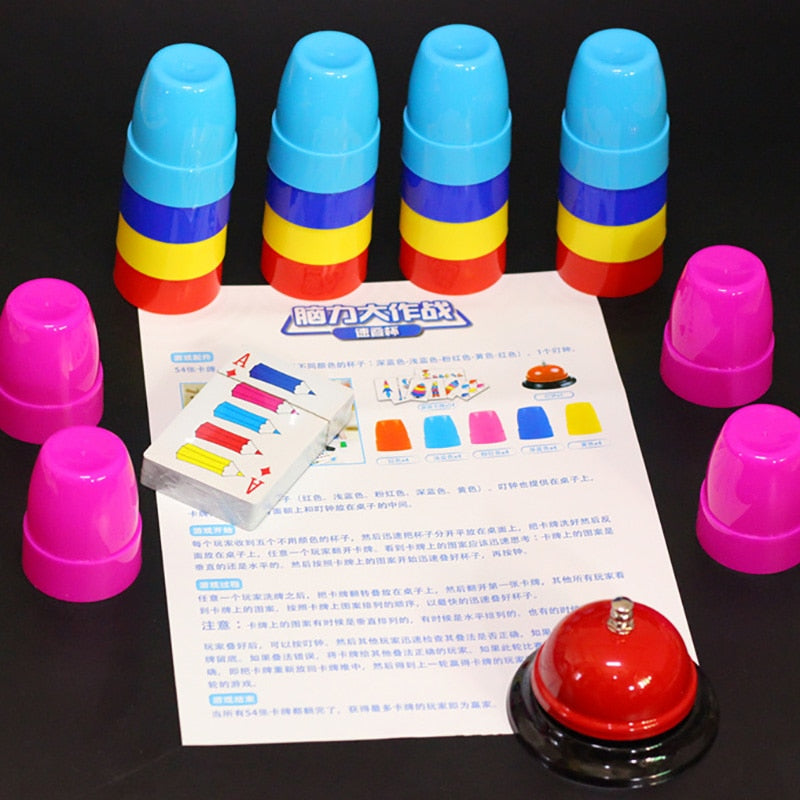 Speed Cups Puzzle Board Game Family/Party Best Gift for Children Funny Fast Stacks Game