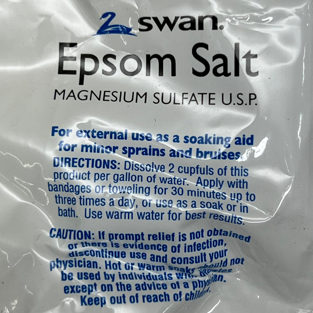 SWAN Epsom Salt Magnesium Sulfate U.S.P 16 oz Each BB 07/27