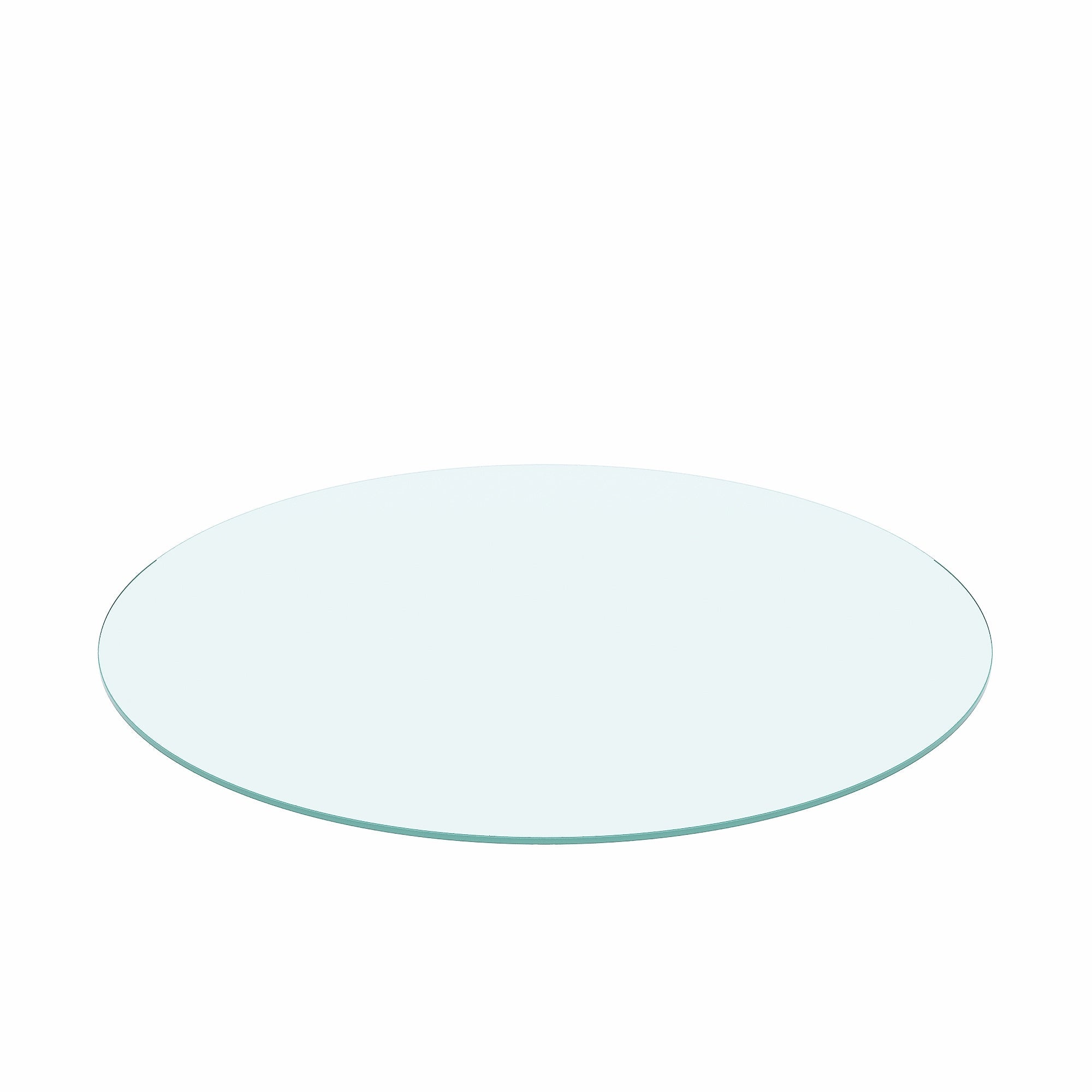 36" Inch Round Tempered Glass Table Top Clear Glass 1/4" Inch Thick Flat Polished Edge