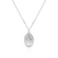 Gilded Virgin Mary necklace for women 925 sterling silver Virgin Mary coin collarbone chain