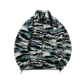Autumn and winter retro camouflage imitation rabbit plush jacket for men and women loose casual versatile warm cotton jacket