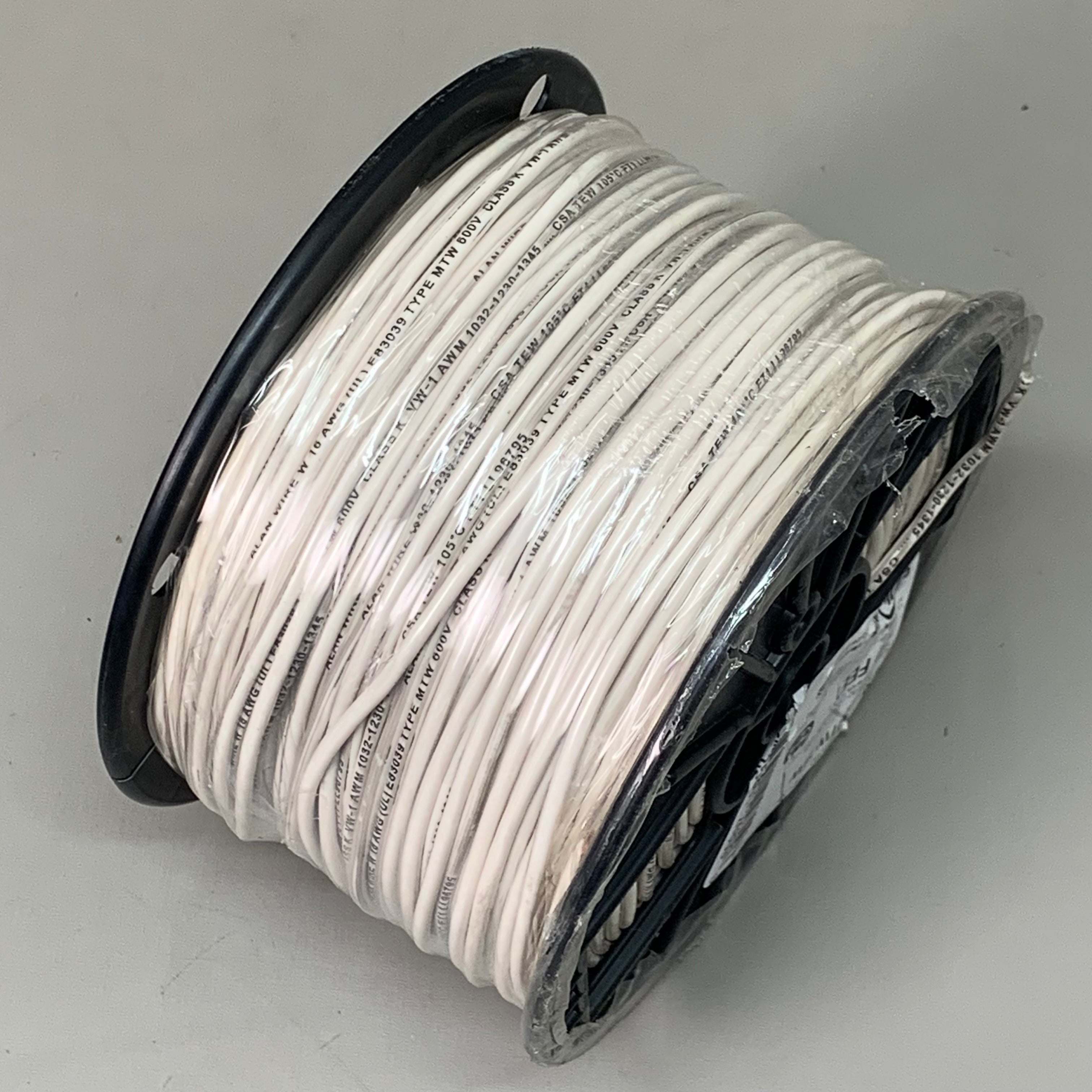 AWM Style 1032 500 FT 16 AWG Appliance Wire 26 Strand White 16MT21 (New)
