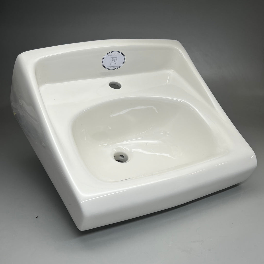 SLOAN Vitreous China Wall-Mounted Backsplash Lavatory Sink White SS3103