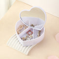 High-end luxury desktop large capacity compartment jewelry storage box with mirror