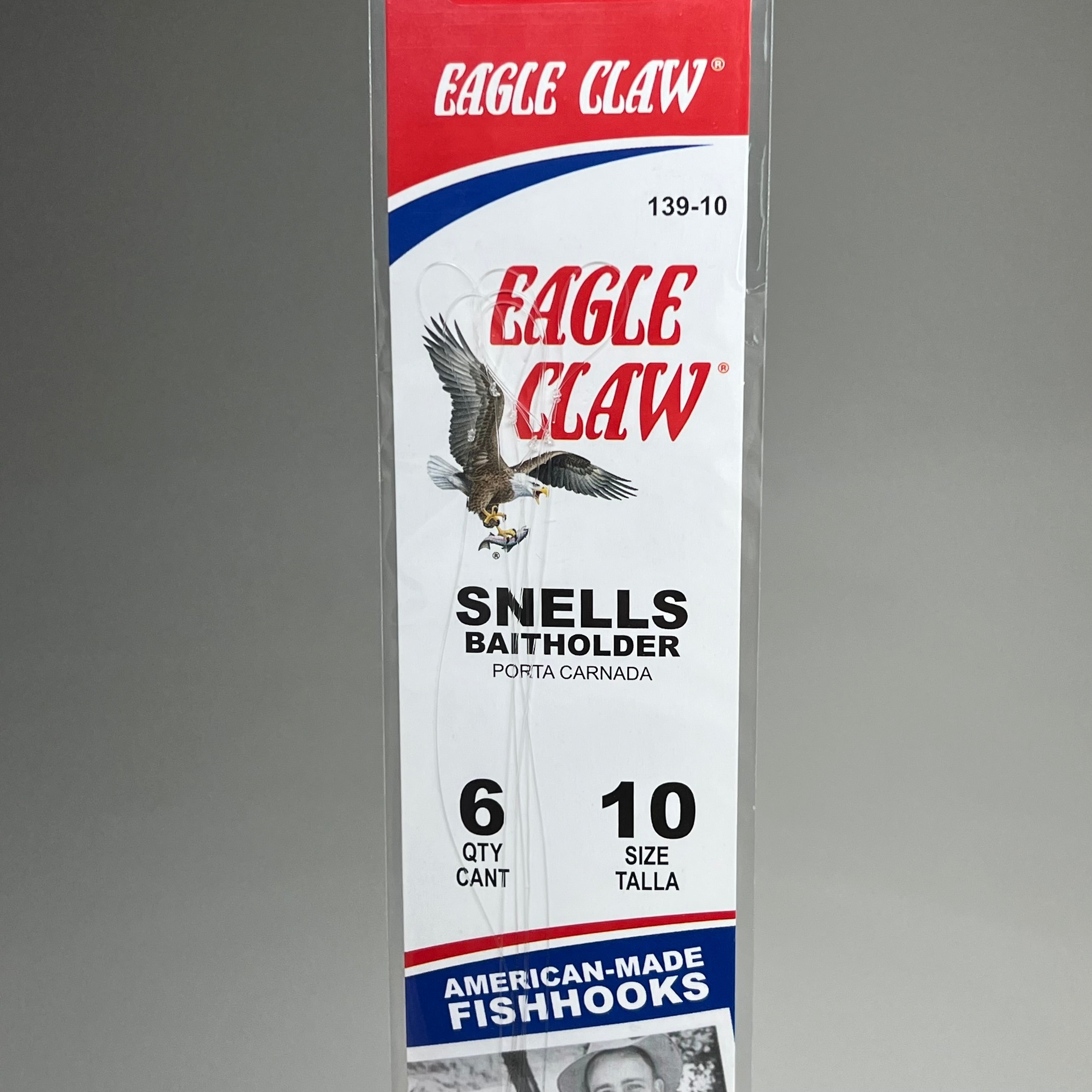 EAGLE CLAW (3 PACK) Versatile Bait Holder Snell Easy Rig Bronze #10 6pc 139-10