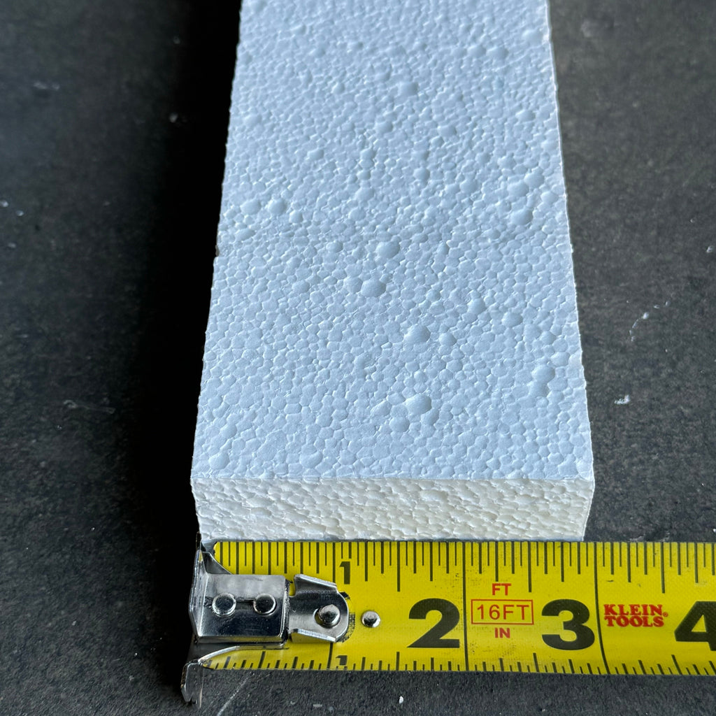 NUCOR 168PK Rectangular Styrofoam 23”Lx3”Wx1-1/2”T White