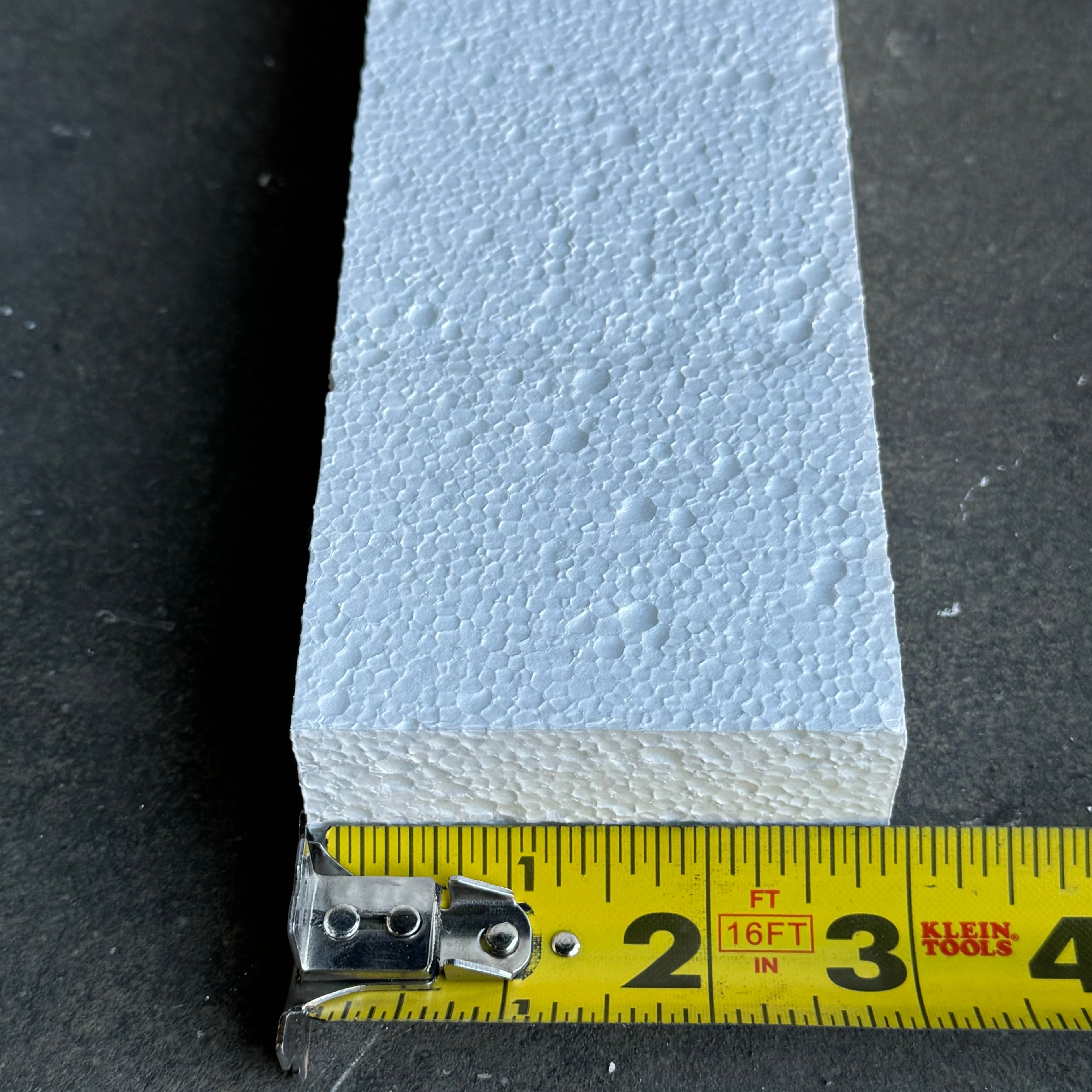 NUCOR 168PK Rectangular Styrofoam 23”Lx3”Wx1-1/2”T White