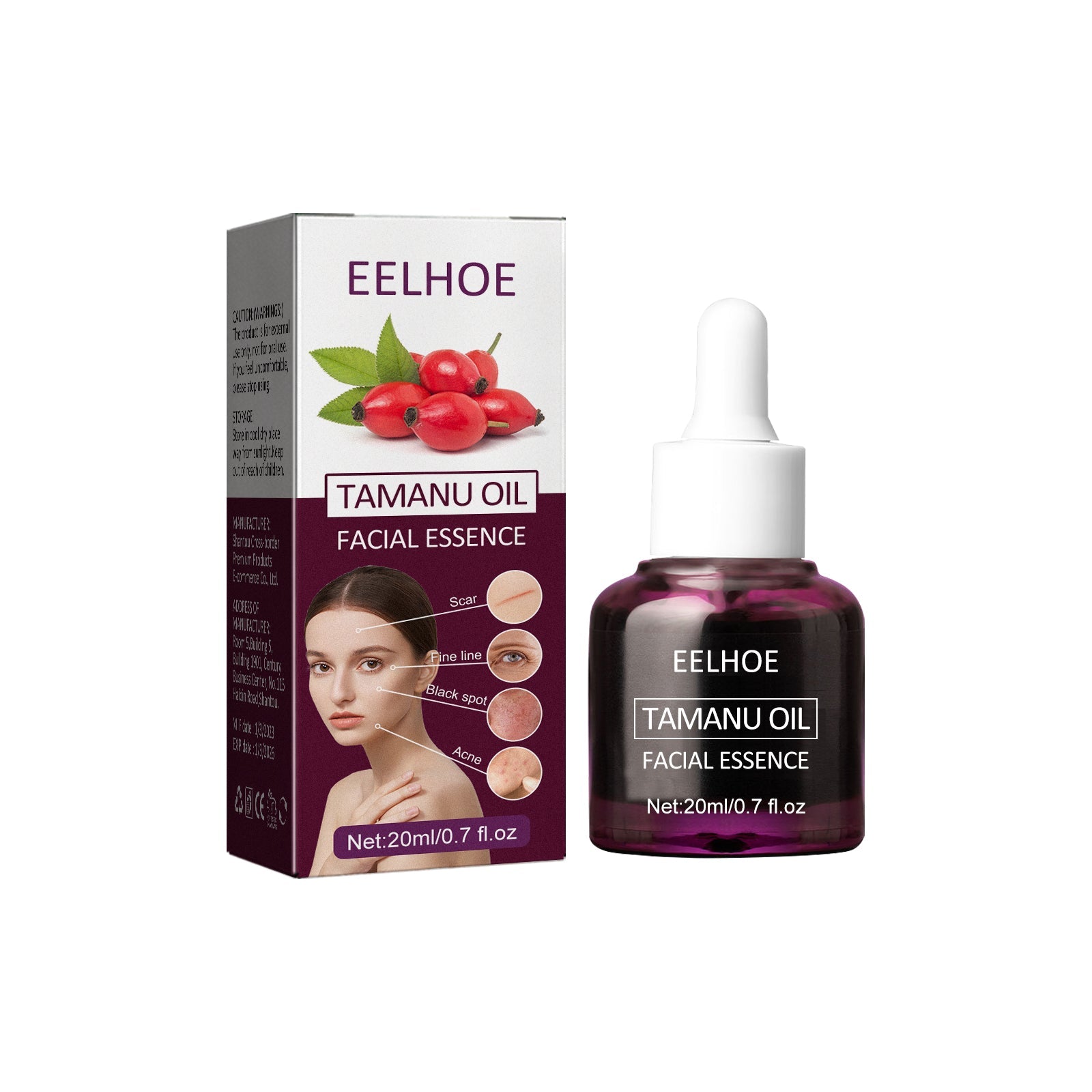 Tamanu Facial Oil, Relieves Acne Marks Fine Lines Moisturizes and Firms Skin Essential Oil
