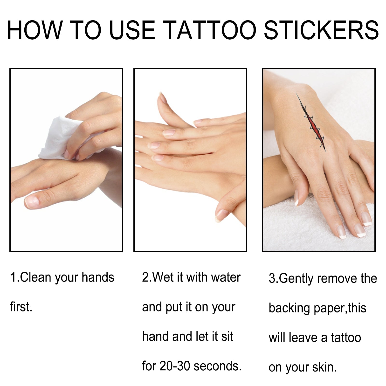 Halloween Tattoo Stickers, Halloween Horror Party Party Makeup Decorative Mouth Tattoo Stickers
