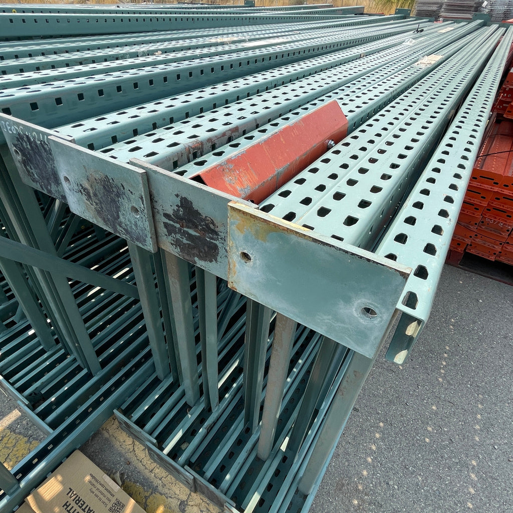 INTERACK Pallet Rack Upright Teardrop Style (Round & Angular) 192”H x 42”D (Pre-Owned)