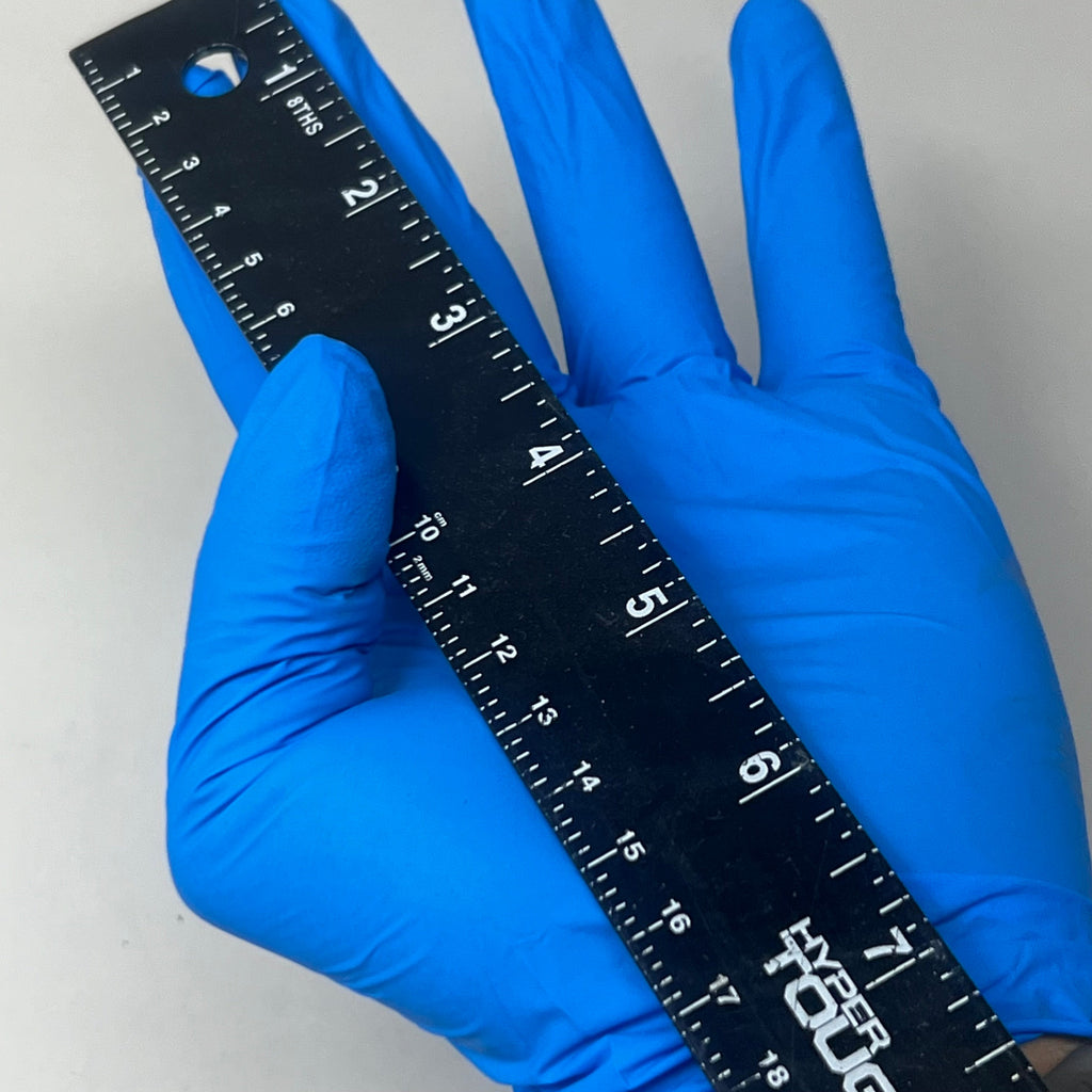 AMBITEX (100 Pk) Nitrile Exam Gloves Blue Size L N400 Series