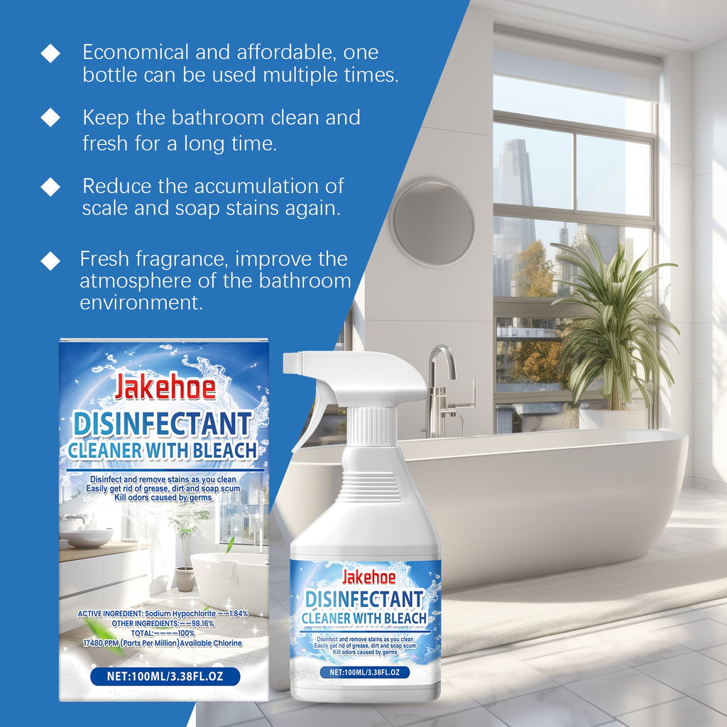 Jakehoe Bathroom Cleaning Spray Bathroom Stain Scale Cleaning Bathtub Cleaning Multi-Purpose Cleaner