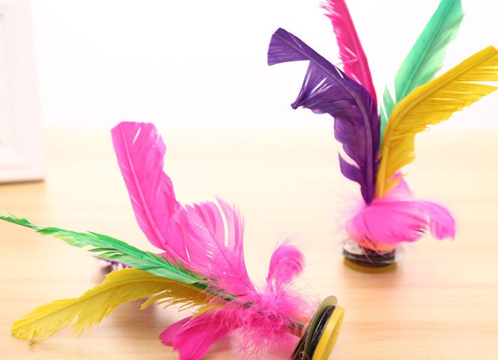 21CM Hacky Sack Foot Sports Game Brand Kick Feather Kicking Shuttlecocks Badminton