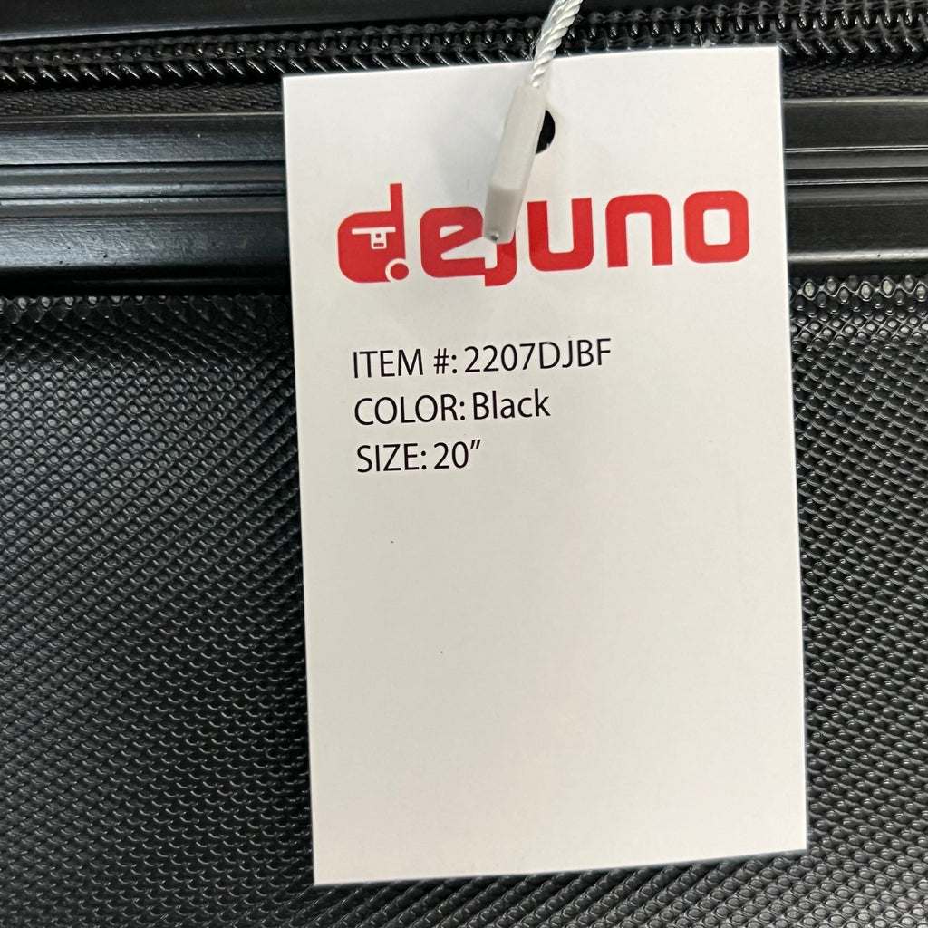 DEJUNO (3 PACK) Light Weight Expandable Spinner Rolling Suitcase Set BLACK 2207DJBF