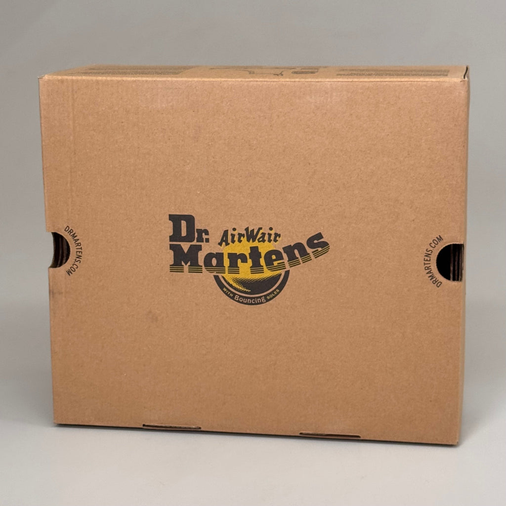 DR MARTENS Leonore Faux Fur-Lined Virgina Leather Boots SZ 9 Vintage Taupe