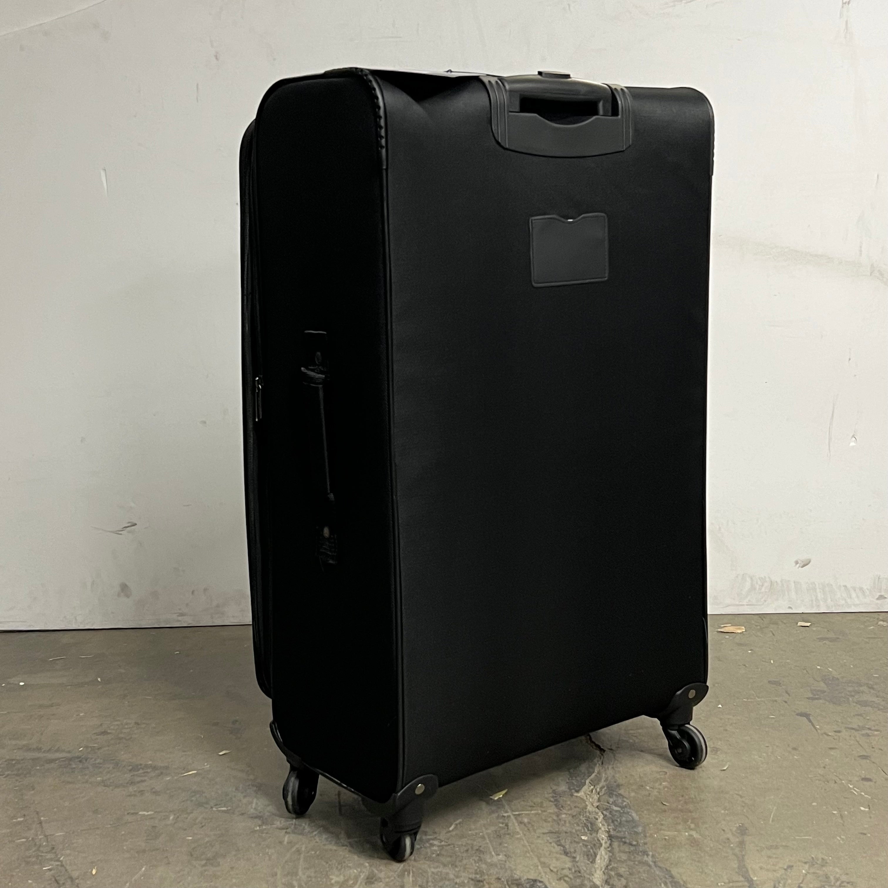 DEJUNO (3 PACK) Lightweight Expandable Spinner Luggage Suitcase Set Black 2302DJBF