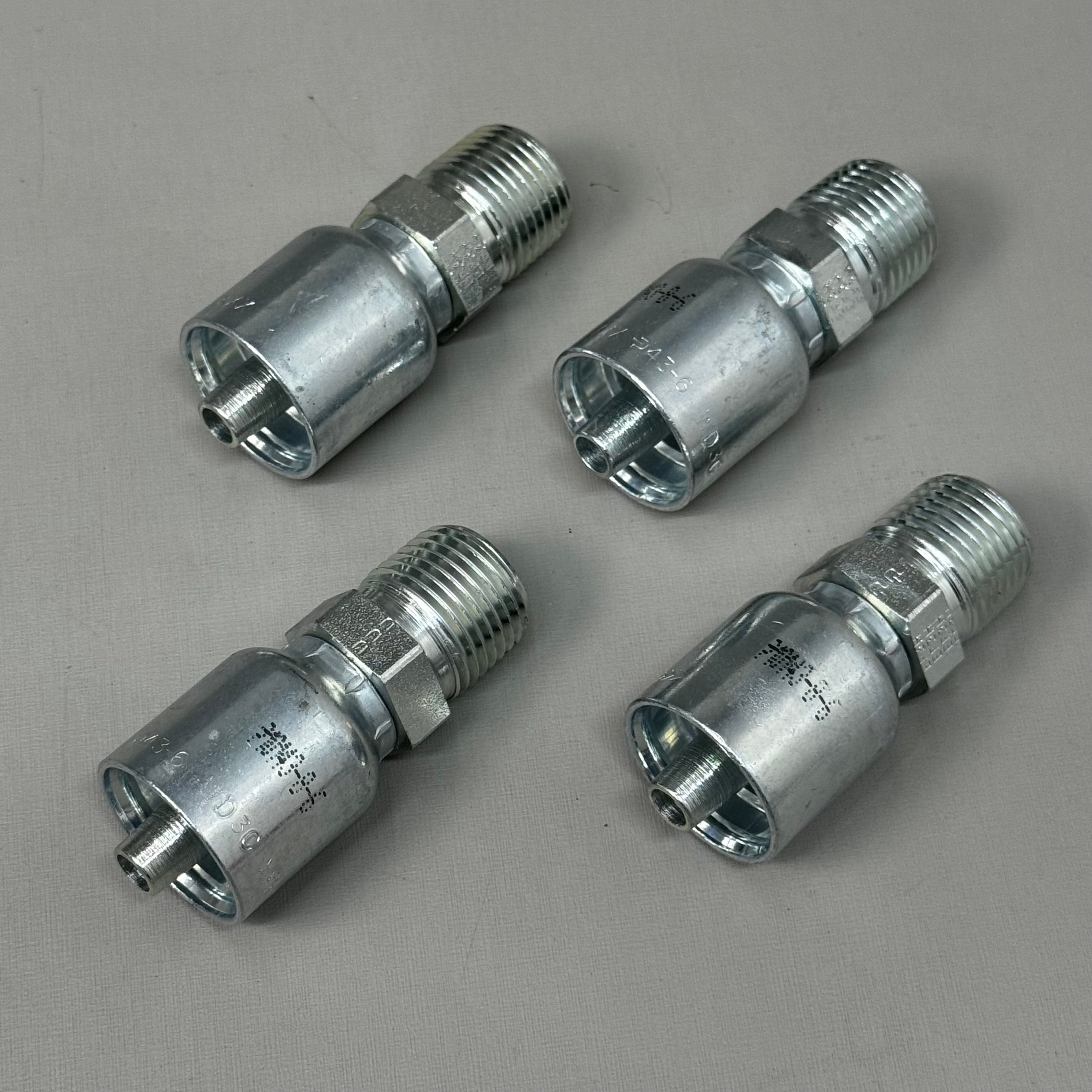 PARKER (4 PACK) Hydraulic Hose 10143-8-6 Male Pipe Rigid 3/8" x 1/2" Steel KP81274