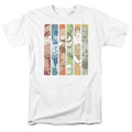 DC Comics Justice League Columns Mens T Shirt White Officially Licensed
