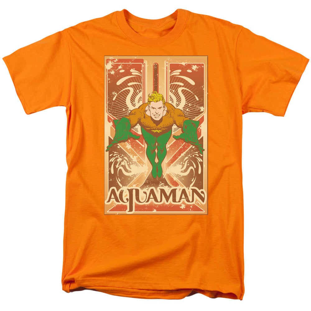 DC Comics Aquaman 2 Mens T Shirt Orange Officially Licensed