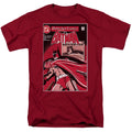DC Comics Wanted Bat Mens T Shirt Cardinal Officially Licensed