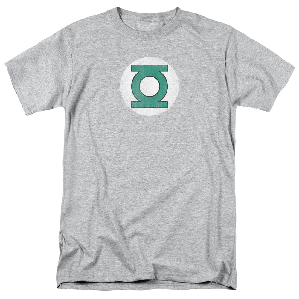DC Comics Gl Logo Distressed Mens T Shirt Athletic Heather Officially Licensed