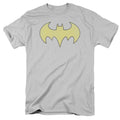 DC Comics Batgirl Logo Distressed Mens T Shirt Silver Officially Licensed