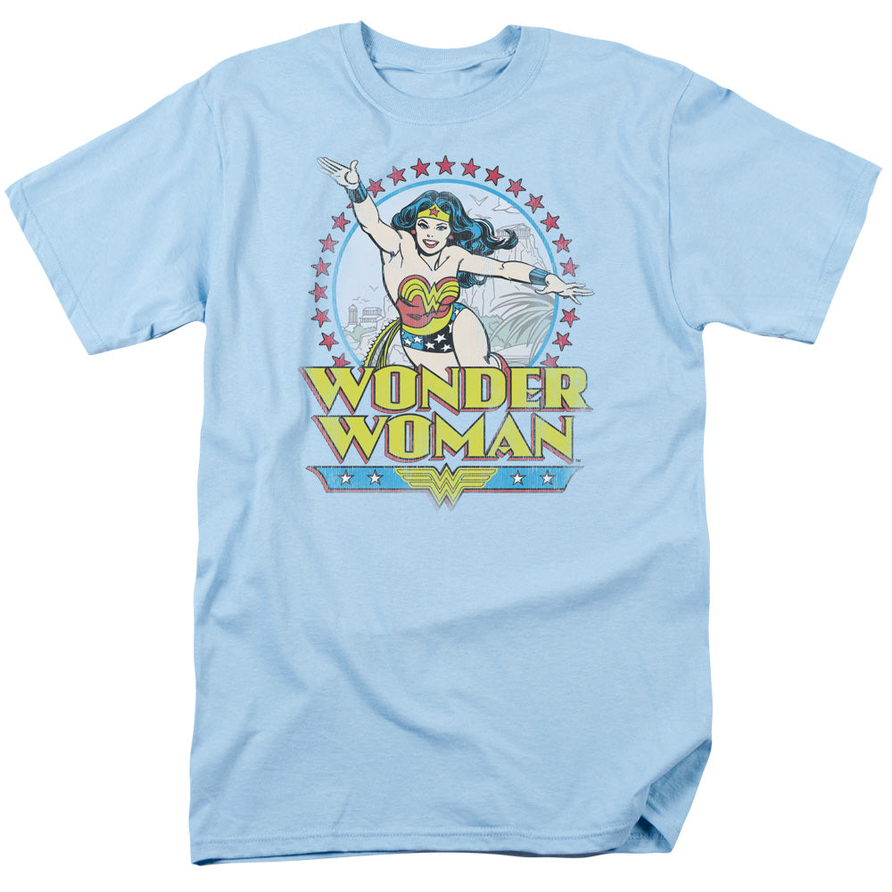 DC Comics Star of Paradise Island Mens T Shirt Light Blue Officially Licensed