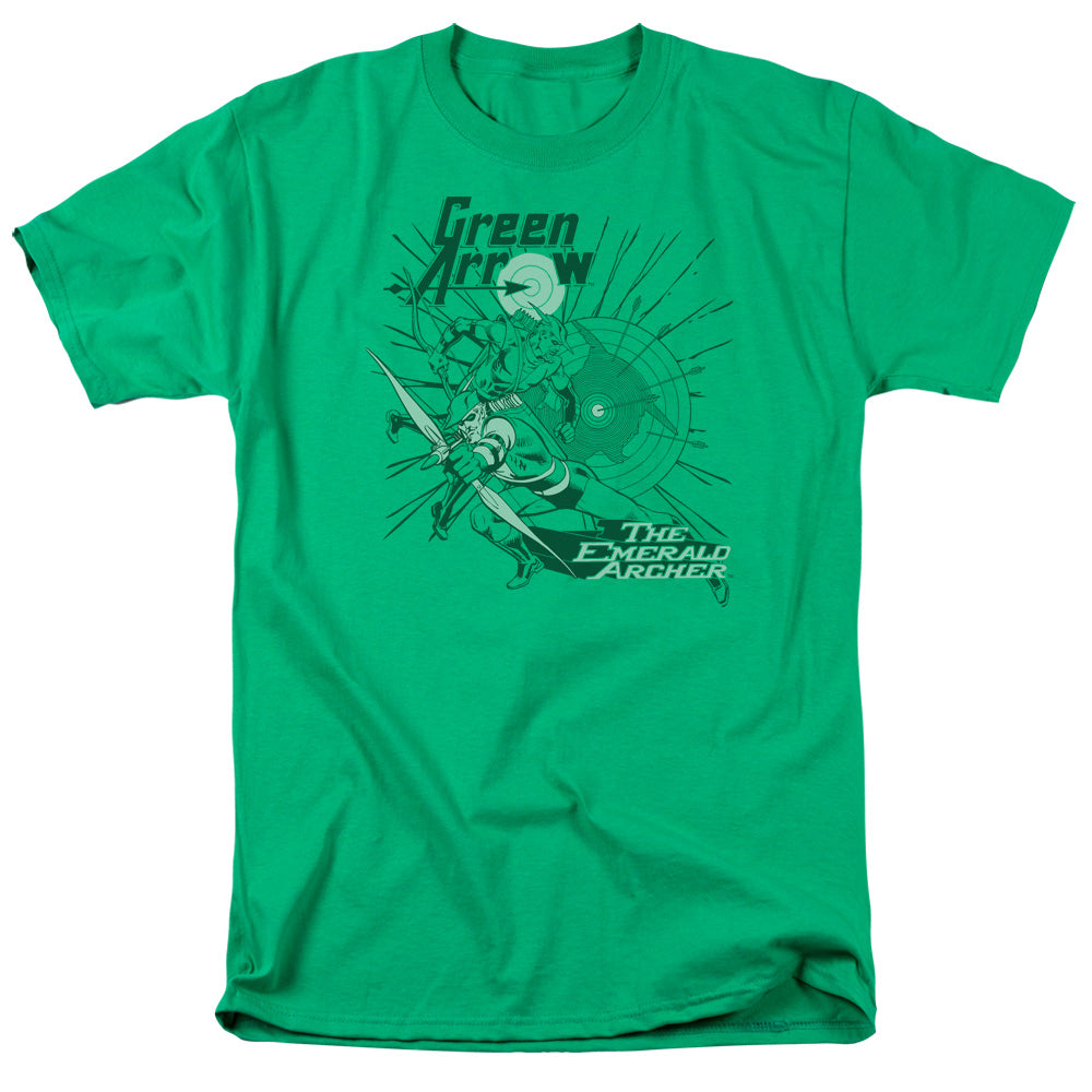 DC Comics the Emerald Archer Mens T Shirt Kelly Green Officially Licensed