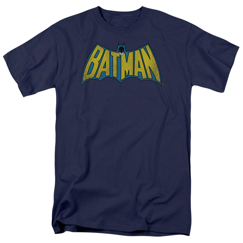 DC Comics Classic Batman Logo Mens T Shirt Navy Blue Officially Licensed