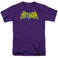 DC Comics Classic Batman Logo Distressed Mens T Shirt Purple Officially Licensed