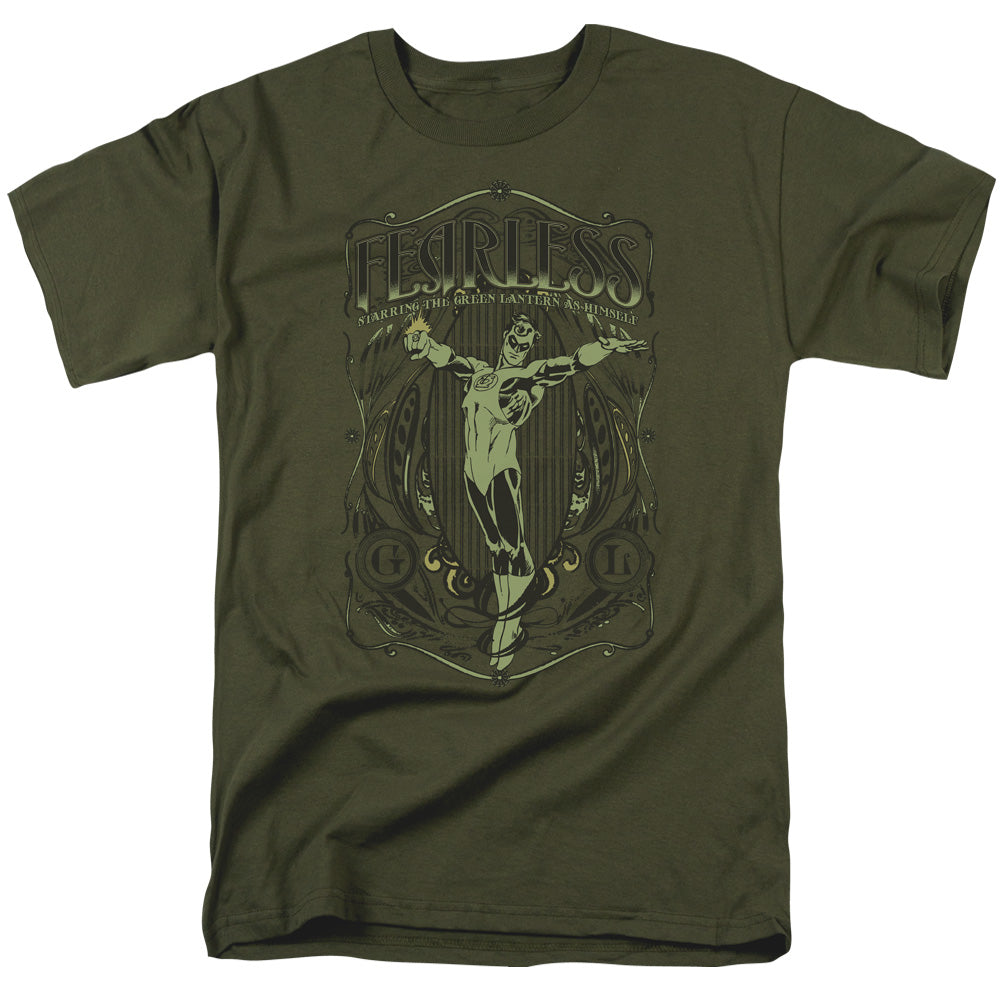 DC Comics Fearless Mens T Shirt Military Green Officially Licensed
