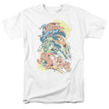 DC Comics Halftone League Mens T Shirt White Officially Licensed