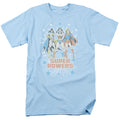 DC Comics Super Powers X3 Mens T Shirt Light Blue Officially Licensed