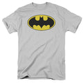 DC Comics Batman Logo Mens T Shirt Silver Officially Licensed
