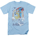 DC Comics Rainbow Love Mens T Shirt Light Blue Officially Licensed