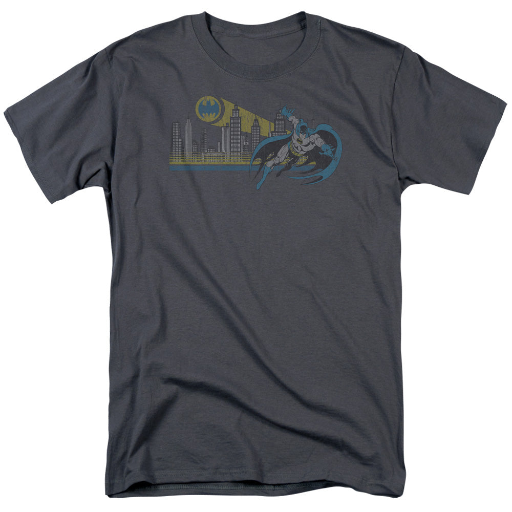 DC Comics Gotham Retro Mens T Shirt Charcoal Officially Licensed