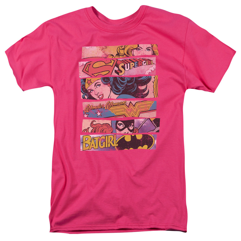 DC Comics Three of a Kind Mens T Shirt Hot Pink Officially Licensed
