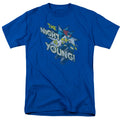 DC Comics the Night is Young Mens T Shirt Royal Blue Officially Licensed