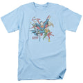 DC Comics Lead the Charge Mens T Shirt Light Blue Officially Licensed