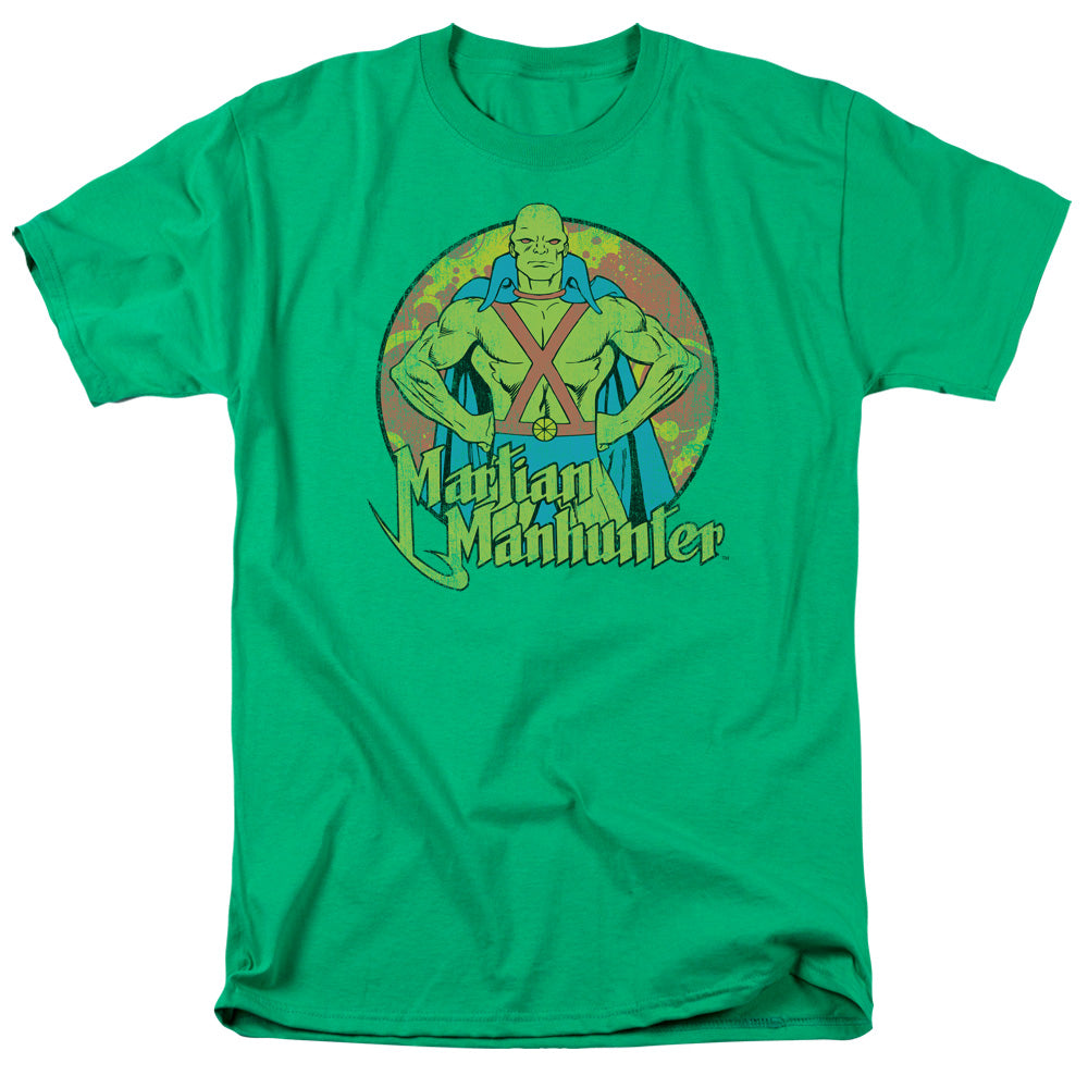 DC Comics Martian Manhunter Mens T Shirt Kelly Green Officially Licensed