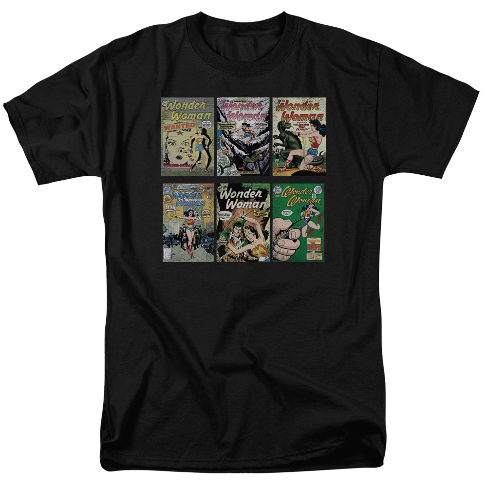 DC Comics Wonder Woman Covers Mens T Shirt Black Officially Licensed