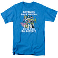DC Comics Girls Can Do It Better Mens T Shirt Turquoise Officially Licensed