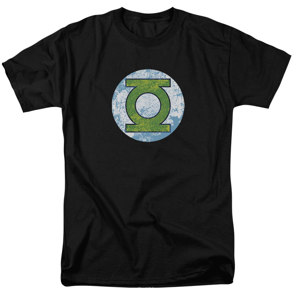 DC Comics Green Lantern Neon Distress Logo Mens T Shirt Black Officially Licensed
